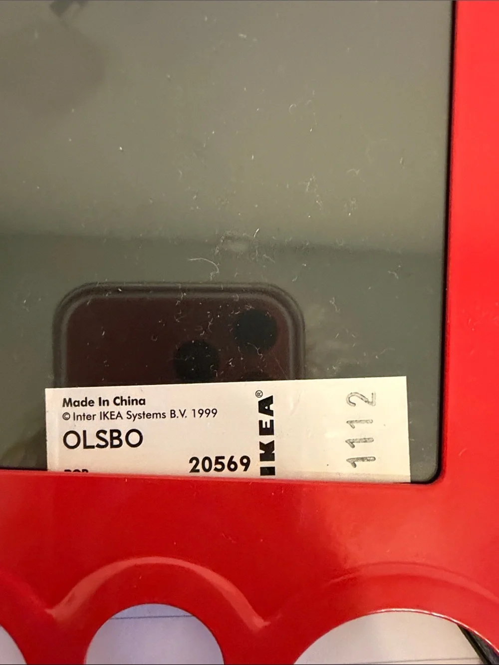 Vintage 90s IKEA Olsbo Red Bubble Frame | Retro Y2K Postmodern Memphis Style